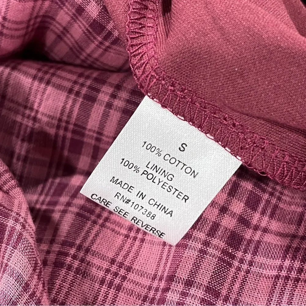 Maurice’s Pink Plaid Long Sleeve Dress‎ size small